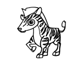 Desenho de Zebra da montanha para colorear