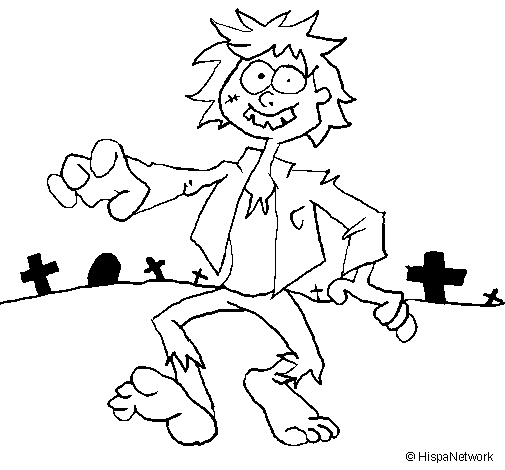 Desenho de Zombie para Colorir
