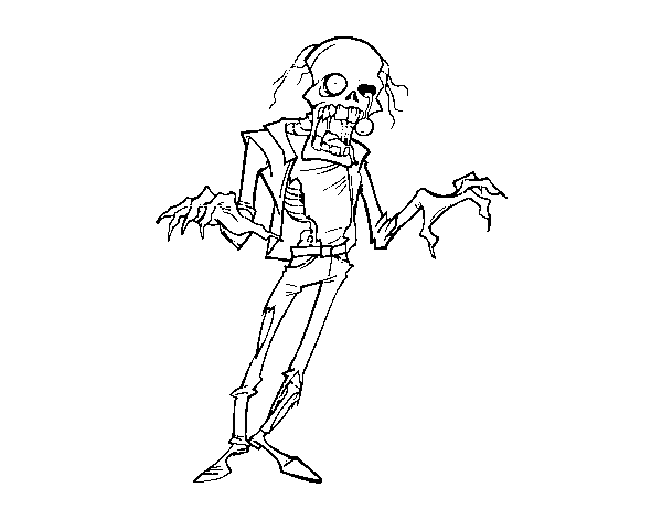 Desenho de Zombie horripilante para Colorir